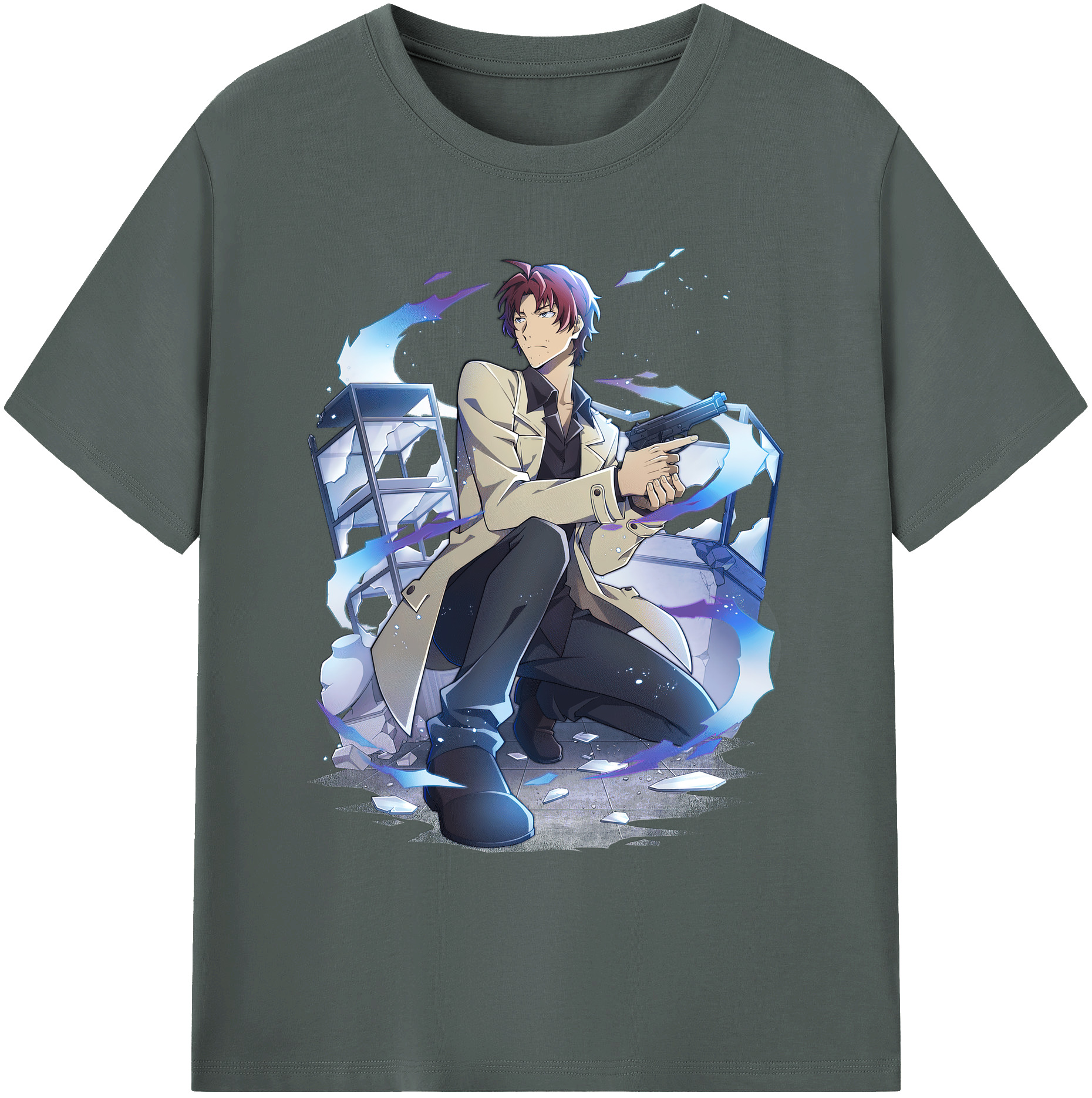 （画像用） 文豪ストレイドッグス Bungo Stray Dogs 綿100％ メンズ半袖Tシャツ｜肌触りやわらか＆通気性